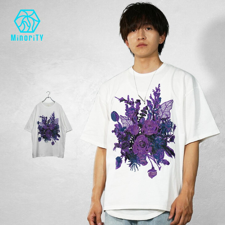 オーバーサイズ tシャツ メンズ ビッグtシャツ メンズ 韓国 ビッグシルエット tシャツ メンズ 5分袖 6分袖 7分袖 tシャツ メンズ tシャツ 半袖 ビッグシルエットtシャツ 刺繍 グラフィック トップス 韓国 ファッション 夏服 夏 メンズファッション マイノリティ minority