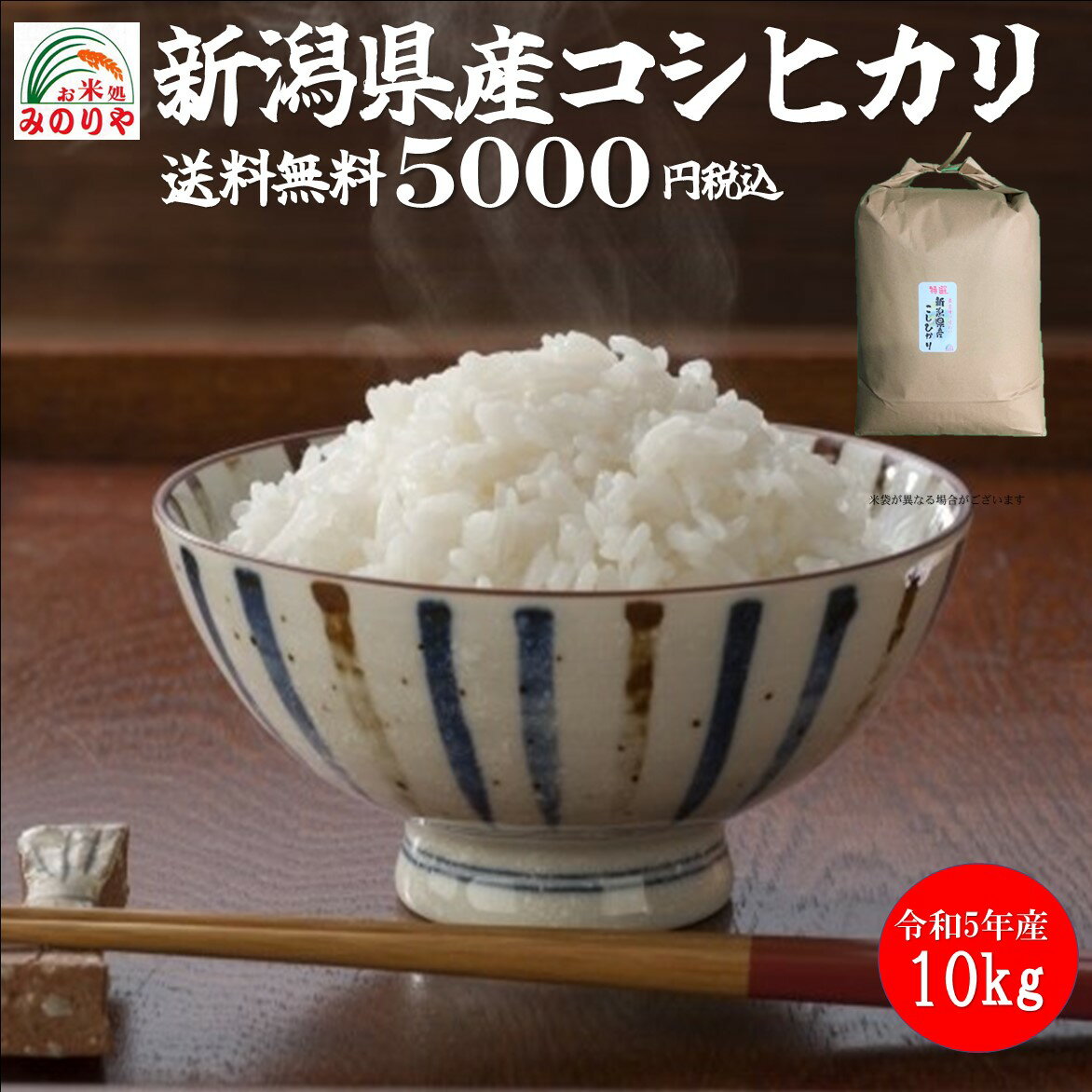 【米 送料無料 10kg】令和5年産　新潟県産 コシヒカリ 