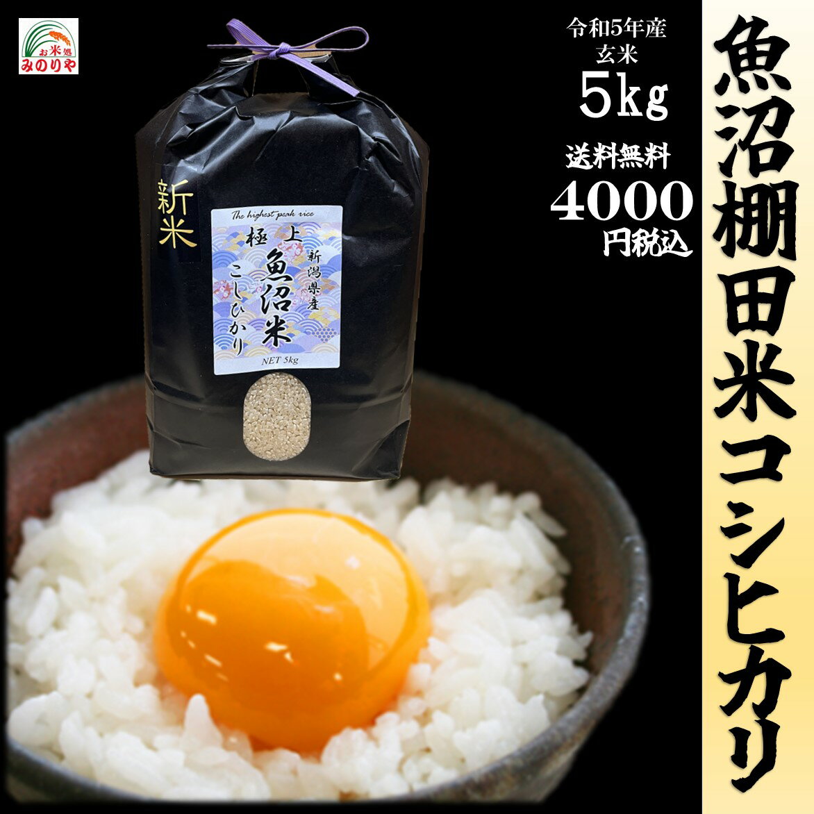 【米 送料無料 5kg】令和5年産　魚沼産 コシヒカリ 玄米