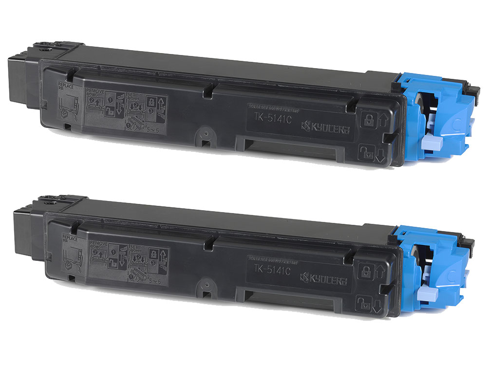 TK-5141C トナー シアン 2本セット純正新品(P6130cdn )(京セラ)【送料/代引き手数料無料】
