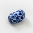 みのる陶器【箸置き】麻の葉 豆玉ミニ 青
