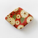 みのる陶器丸紋菊 赤 ひし型