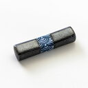 みのる陶器【箸置き】青海波 青 長角