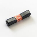 みのる陶器【箸置き】青海波 赤 長角