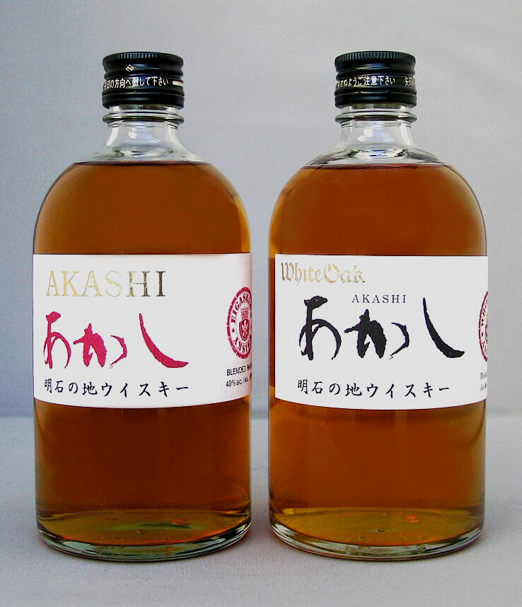 地ウイスキーホワイトオーク　あかし 500mlあかし　レッド　500ml2本飲み比べセットのサムネイル