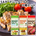 エスビー マジックソルト オリジナル ガーリック バーベキュー 各80g お試し3種セット S&B BBQ スパイス 塩 コショウ シーズニング 岩塩 ソルト 塩コショウ にんにく 送料無料
