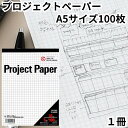 オキナ プロジェクトペーパー 方眼紙 A5 5mm方眼 100枚 1冊 PPA55S ブルー罫 ノート プランニング用紙 デザインノート 送料無料