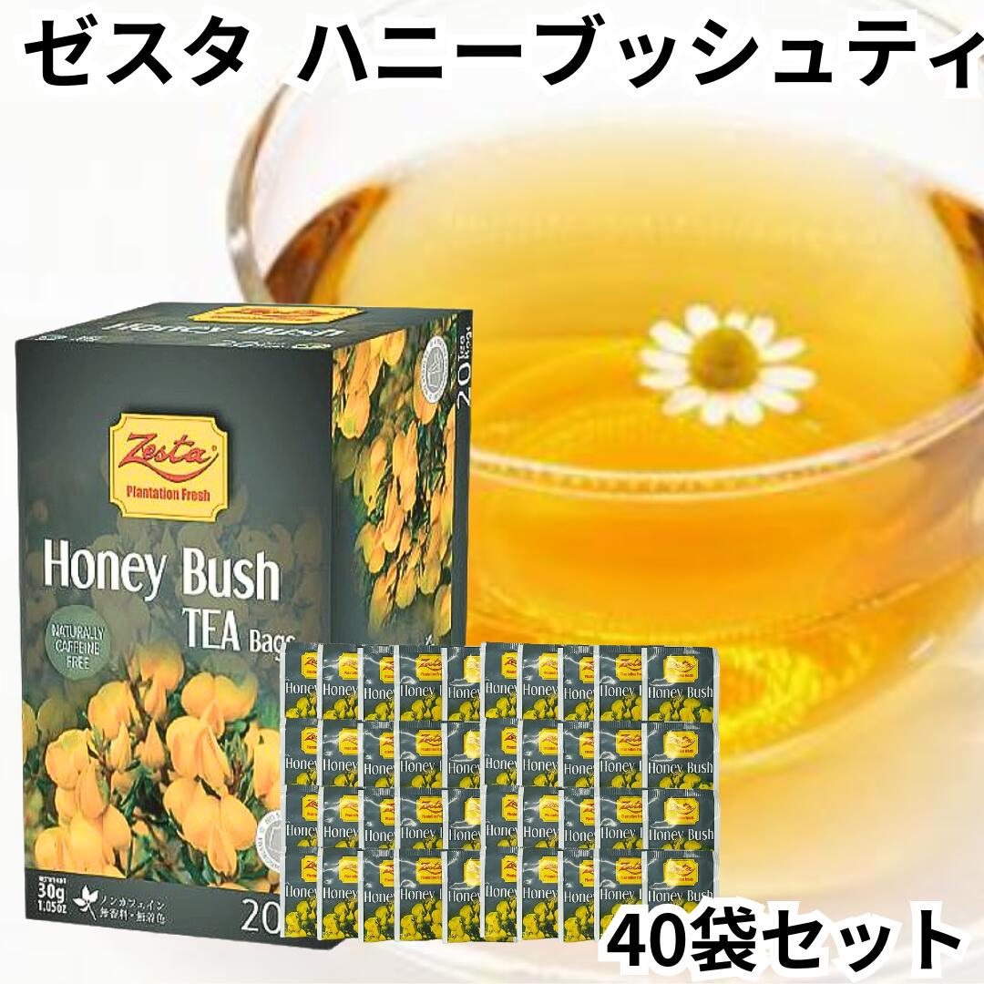 ゼスタ Zesta ハーブティー ハニーブッシュ 40TB分 詰合せ デカフェ ノンカフェイン 紅茶 ミントティー セイロンティー tea