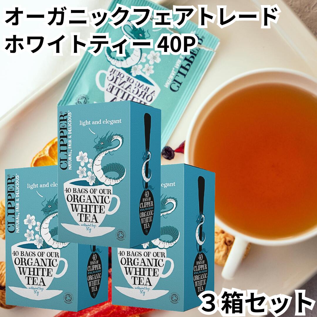 クリッパー 紅茶 オーガニック ホワイトティー 40P 3箱セット ハーブティー 白茶 美人のお茶 CLIPPER
