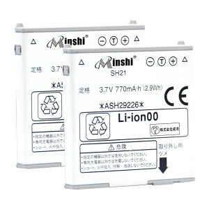 minshi 新品 AQUOS SH-06B 互換バッテリー SH21/SH2/SH-02A/SH-01B/SH-02B/SH-03B/SH-05B/SH-06B高品質交換用電池パック 【電池2個】 PSE認証 工具セット 1年間保証 770mAh