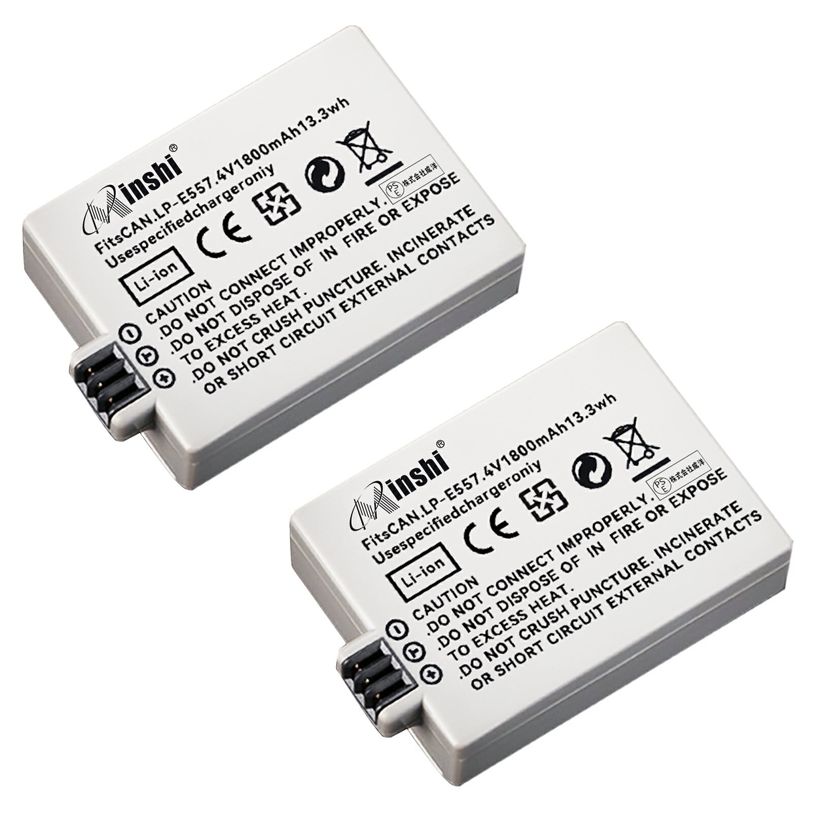 【2個セット】minshi 新品 Canon EOS Kiss F 互換バッテリー 1800mAh 高品質交換用リチャージブル カメラバッテリー リチウムイオンバッテリー デジタルカメラ デジカメ 充電池 PSE認証 1年間保証 予備バッテリー