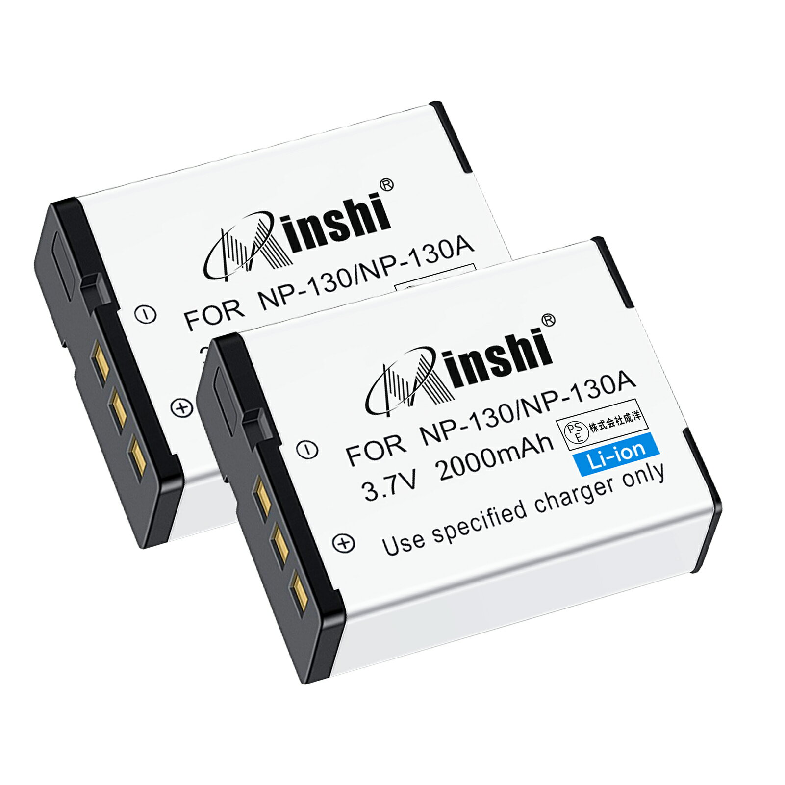 【2個セット】minshi 新品 Casio EX-ZR100 互換バッテリー 2000mAh 高品質交換用リチャージブル カメラバッテリー リチウムイオンバッテリー デジタルカメラ デジカメ 充電池 PSE認証 1年間保証 予備バッテリー