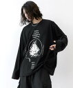 ブレイン長袖Tシャツ プリントデザインT ロンT ブラック 黒T モノクロ カットソー ロング丈 インナー レイヤード 春 秋 おしゃれ トップス ユニセックス