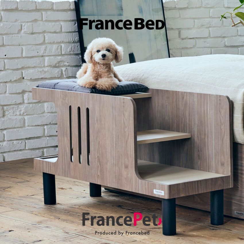 フランスベッド フランスペット ペット インテリア　PE-01　ペットステップベンチ 犬 いぬ 猫 ねこ 室内 遊び場 寝床 送料無料