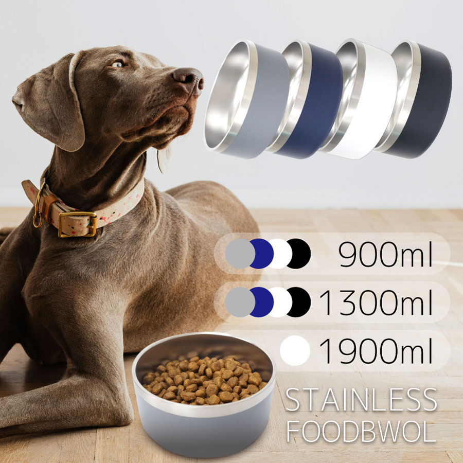 滑り止め 付き ステンレス フードボウル ウォーターボウル エサ皿 エサ入れ 水皿 水入れ 食器 ペット食器 小型犬 中型犬 大型犬 ペット ペット用品 犬 猫...