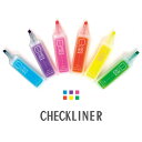 蛍光ペン 6色セット 蛍光色 マーカー 描画 ペン 文具 オフィス 学校ペイント チェックライナー checkliner highlighter jumbo 大容量 おしゃれ かわいい キュート