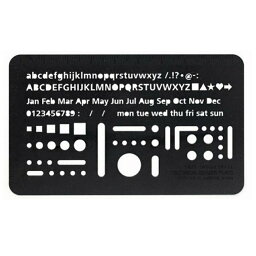 LUDDITE ラダイト 字消し板＋テンプレート＋定規 TECHNICAL ERASER PLATE BK