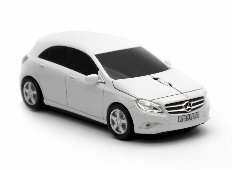 【Cassette Car Products】カセットカープロダクツ Mercedes-Benz A-Class メルセデスベンツ　Aクラス 無線マウス（ワイヤレス） Calscite　White（カルサイトホワイト） 2.4GHz（無線電池式）