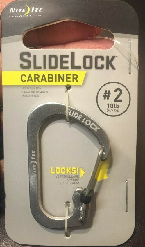 NITEIZE　スライドロックカラビナー　シルバー　2　ni102