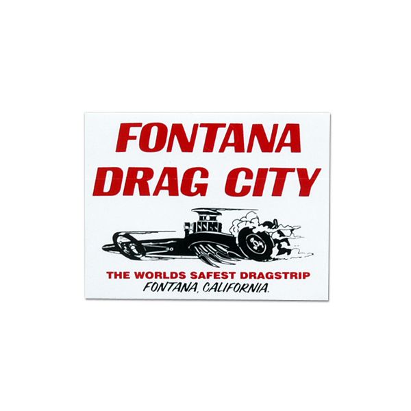 樂天商城 - ホットロッド ステッカー FONTANA DRAG CITY ステッカー 裏貼りタイプ DZ314