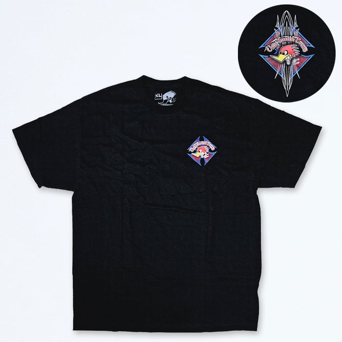【スーパセール商品】 CLAY SMITH クレイスミス トライバル Tシャツ HOT ROD スモーキングウッドペッカー Mr. Horsepower CST094BK