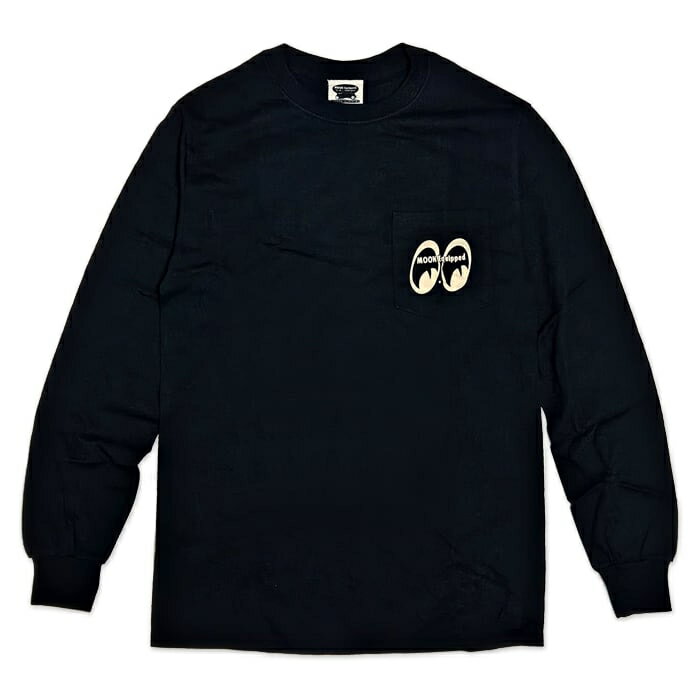 MOONEYES MOON Equipped ポケット付 ロング スリーブ Tシャツ 長袖 ロンT Sサイズ MQTL003