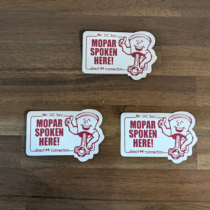 3枚セット MOPAR SPOKEN HERE! レーシングステッカー 世田谷ベース ms021-3s