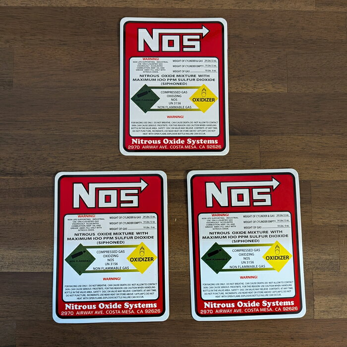 3枚セット NOS WARNING レーシングステッカー 世田谷ベース ms054-3s