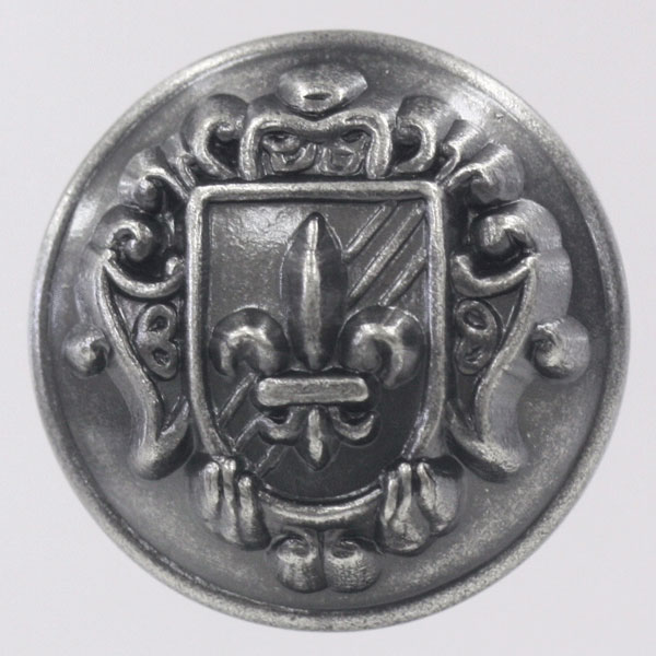 ボタン 高級 メタルボタン 金属ボタン アンティックブラックニッケル 15 mm 1個入 サイズ豊富 ジャケット ブレザー コートまで ハンドメイド 手作り 手芸 釦付け替え に