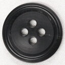 ボタン 本水牛ボタン 20mm 1個入 ブラック 表4つ穴 つや消し 天然素材 ひとつ ひとつ違う色 柄は本物の証 ジャケットやスーツ コートまでサイズ豊富なボタン