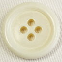 ボタン 本水牛ボタン 25mm 1個入 ホワイト 表4つ穴 つや消し 天然素材 ひとつ ひとつ違う色 柄は本物の証 ジャケットやスーツ コートまでサイズ豊富なボ...
