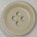 ボタン 本水牛ボタン 23mm 1個入 ホワイト 表4つ穴 つやあり 天然素材 ひとつ ひとつ違う色 柄は本物の証 ジャケットやスーツ コートまで