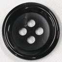 ボタン 本水牛ボタン 30mm 1個入 ブラック 表4つ穴 つやあり 天然素材ひとつ ひとつ違う色 柄は本物の証 ジャケットやスーツ コートまで