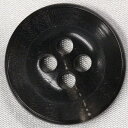 ボタン 本水牛ボタン 30mm 1個入 ダークブラウン 表4つ穴 つやあり 天然素材ひとつ ひとつ違う色 柄は本物の証 ジャケットやスーツ コートまで