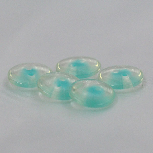 ボタン プラスチックボタン 透明 青 ブルー 13mm 10個入 ブラウス シャツ バッグ アクセサリー ワンポイトにどうぞ