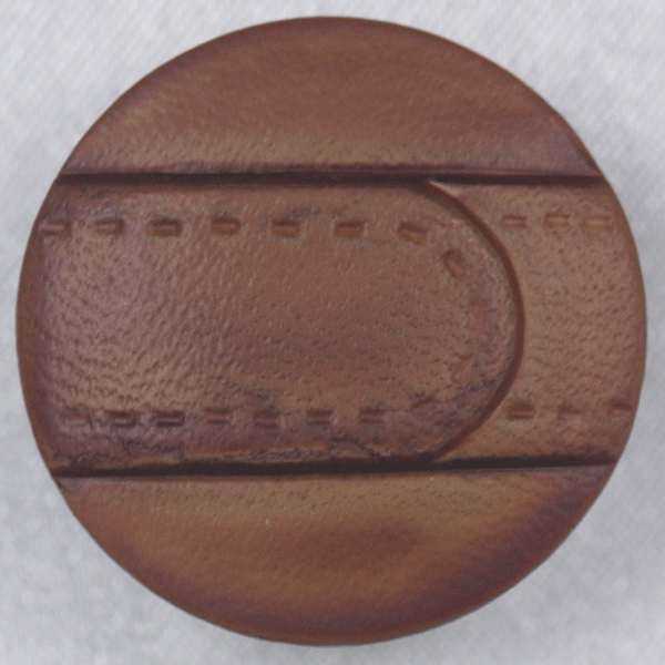 ボタン 本革レザーボタン 裏足は金属タイプ うす茶 15mm 是非 手作り 日本製 のこだわりボタンを