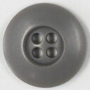 ボタン ミリタリーボタン グレー 1個入 15mm 18mm 20mm 23mm つや消し ツヤなし 四つ穴 ミリタリーファッションにピッタリのボタン プラスチックボタン