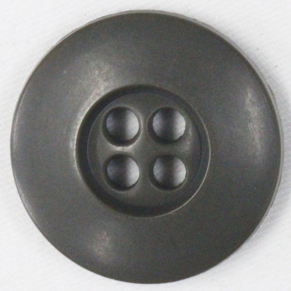 ボタン ミリタリーボタン 15mm 1個入 濃緑 ダークグリーン つや消し ツヤなし 四つ穴 ミリタリーファッションにピッタリのボタン プラスチックボタン