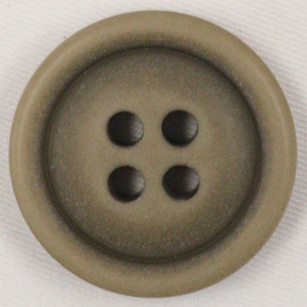 ボタン ミリタリーボタン 21mm 20mm 代用 1個入 茶 四つ穴 ミリタリーファッションにピッタリのボタン プラスチックボタン