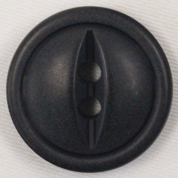 ボタン ミリタリーボタン 23mm 1個入 黒 二つ穴 ネコ目 ミリタリーファッションにピッタリのボタン プラスチックボタン