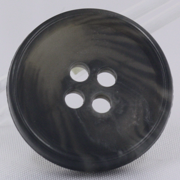 ボタン プラスチックボタン うすグレー ツヤなし 表四つ穴 1個入 15mm,18mm,20mm,23mm シャツ スーツ ジャケット コート 向の ボタン