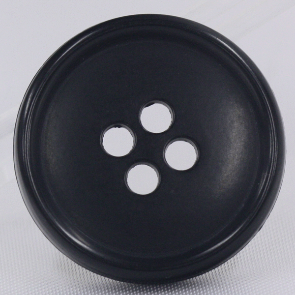 ボタン プラスチックボタン 黒 ブラック ツヤなし 表四つ穴 1個入 15mm,18mm,20mm,23mm シャツ スーツ ジャケット コート 向の ボタン
