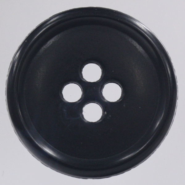 ボタン プラスチックボタン 紺 ネイビー ツヤなし 表四つ穴 1個入 15mm,18mm,20mm,23mm シャツ スーツ ジャケット コート 向の ボタン