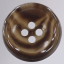 ボタン プラスチックボタン 茶 ブラウン ツヤあり 表四つ穴 1個入 15mm,18mm,20mm,23mm,25mm シャツ スーツ ジャケット コート 向の...