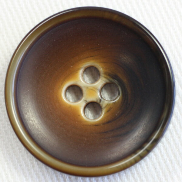 ボタン プラスチックボタン 茶 ブラウン 20mm 1個入 スーツ ジャケット コート 向の ボタン