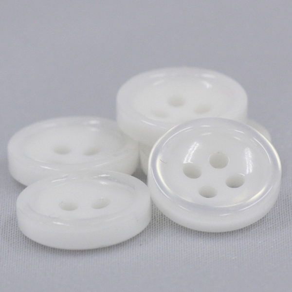 ボタン シャツボタン 白 10個入 9mm,10mm,11.5mm プラスチック 四つ穴 シャツ ブラウス ポロシャツ 向 ..