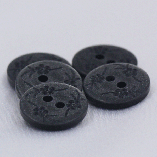 ボタン シャツボタン 黒 ブラック 1個入 11.5mm,13mm プラスチック シャツ ブラウス ポロシャツ 向 ボ..