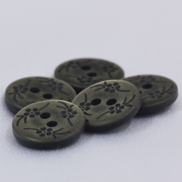 ボタン シャツボタン 緑 グリーン 1個入 11.5mm,13mm プラスチック シャツ ブラウ...