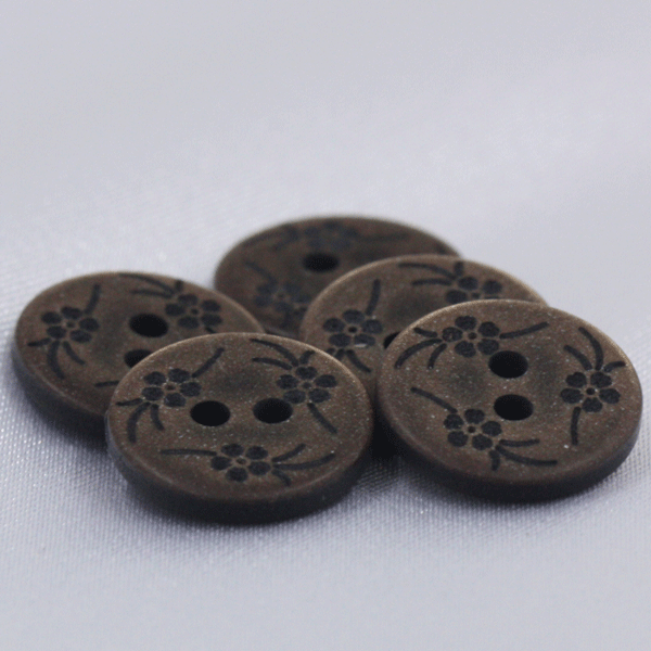 ボタン シャツボタン 茶 ブラウン 1個入 11.5mm,13mm プラスチック シャツ ブラウス ポロシャツ 向 ボタン 手芸 通販