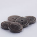 ボタン シャツボタン ブラウン 茶 10個入 8mm,10mm,11.5mm,13mm プレーンな形の普段使いボタン プラスチック 二つ穴 シャツ ブラウス ポ...